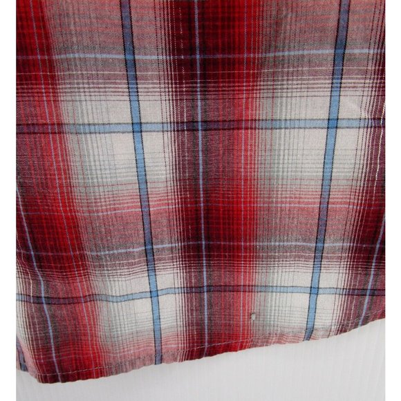 Wrangler Shirt Medium White Western Pearl Snap Plaid Cowboy Outdoor * - Picture 8 of 10